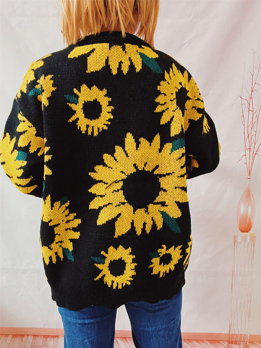 Sunflower Dropped Shoulder Long Sleeve Sweater