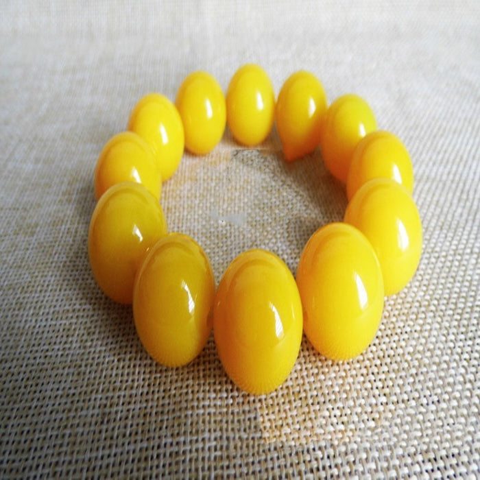 Yellow Chalcedony Agate Bracelet