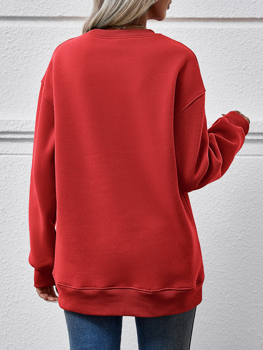 Round Neck Long Sleeve Sweatshirt