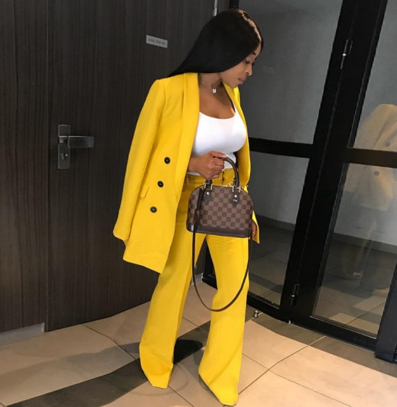 Women’s Yellow Blazer Jacket