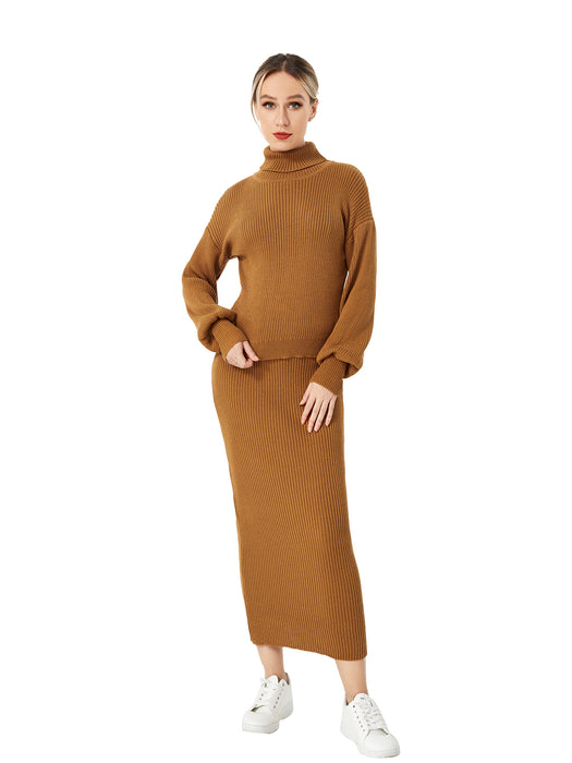 Women's Knitted Skirt Suit