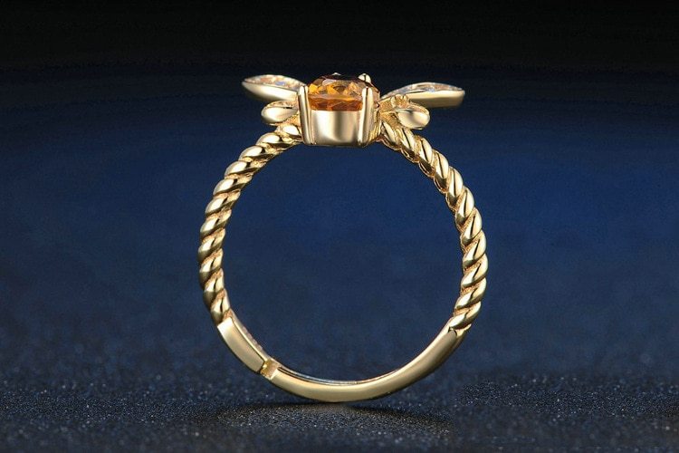 Honey Bee Citrine Ring