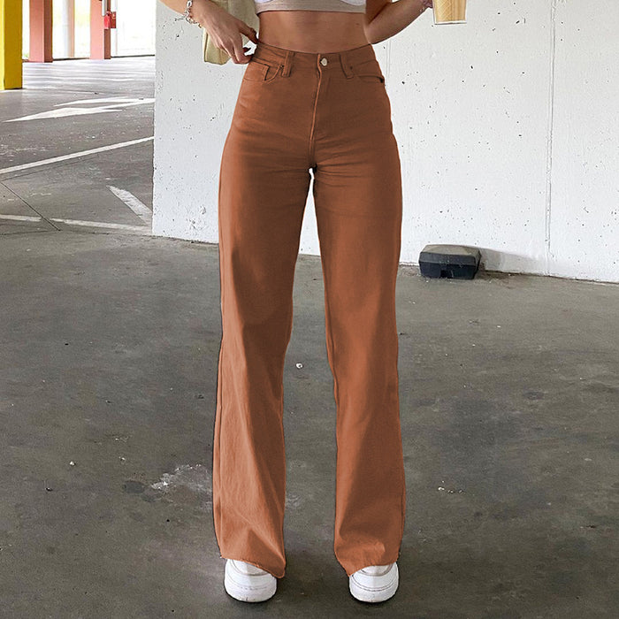 High Waist Slim Jeans Bell Bottoms