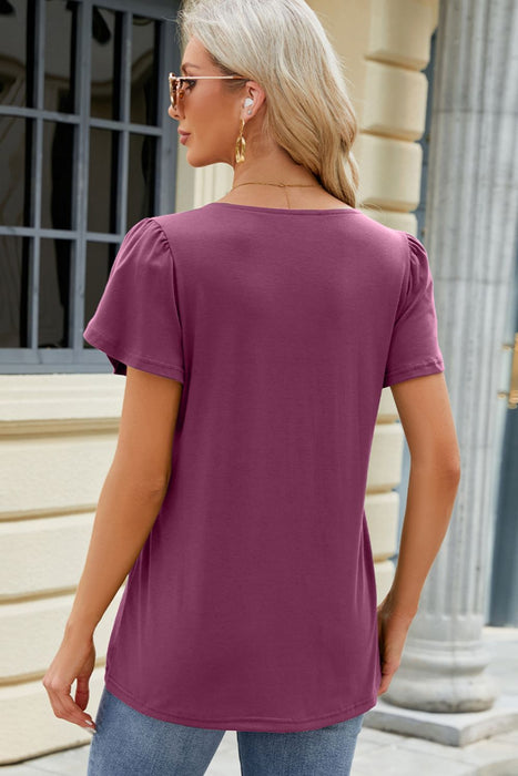 Square Neck Short Sleeve T-Shirt