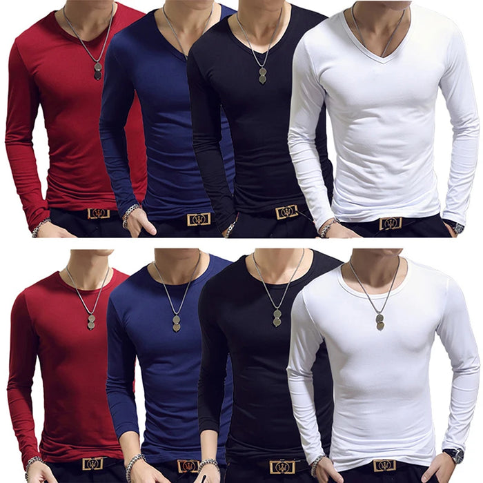 Elastic Mens O-neck T-Shirt