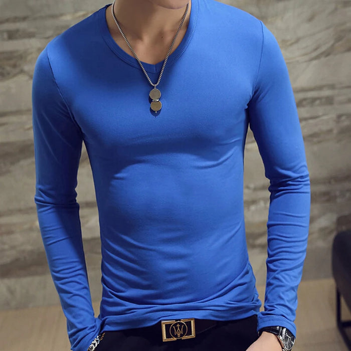 Elastic Mens O-neck T-Shirt