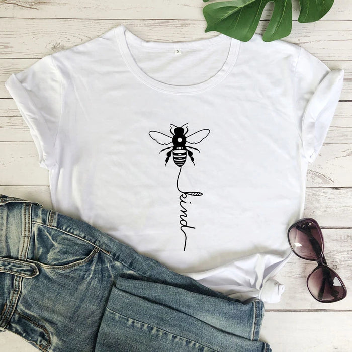 Bee Kind Inspirational Graphic Cross Tee