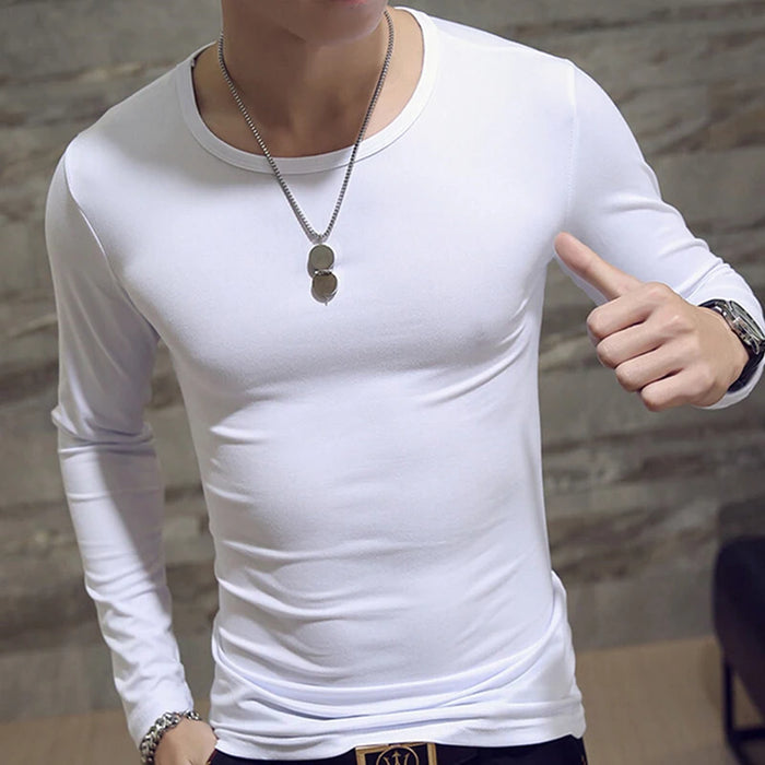 Elastic Mens O-neck T-Shirt