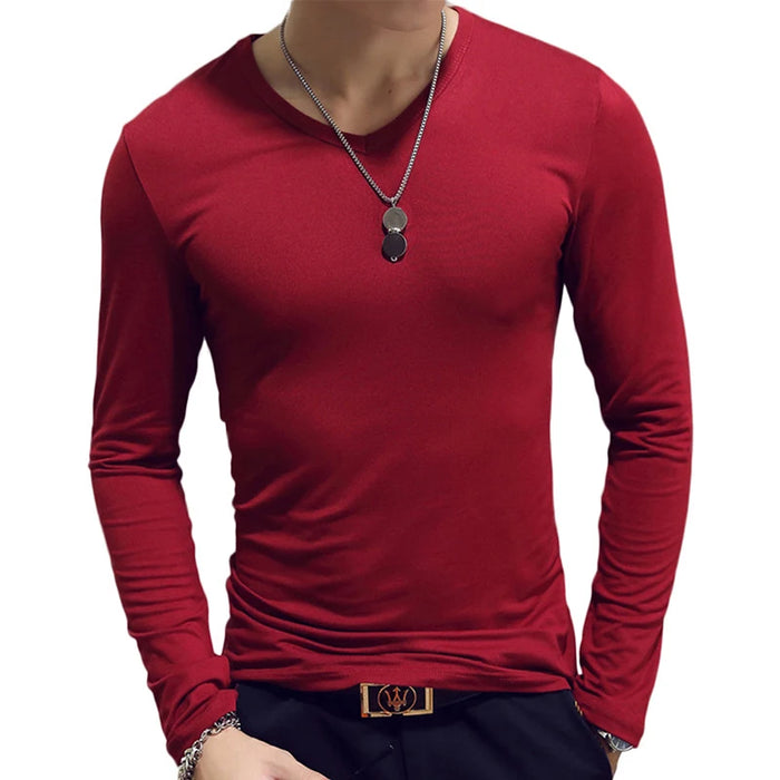 Elastic Mens O-neck T-Shirt