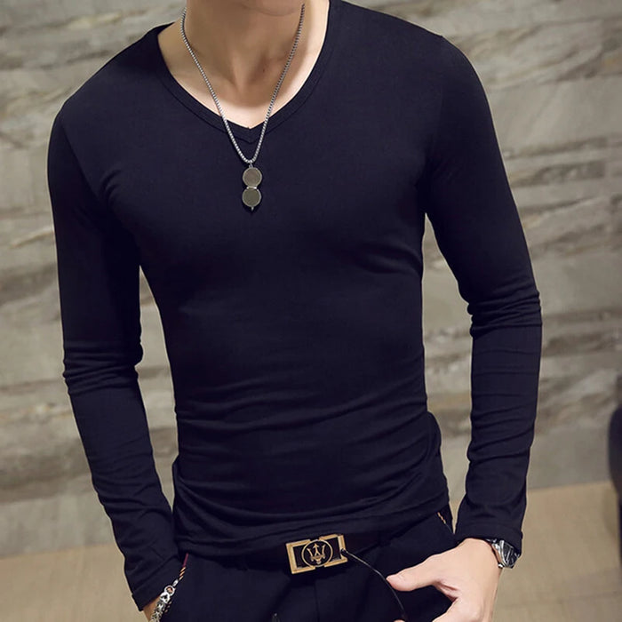 Elastic Mens O-neck T-Shirt