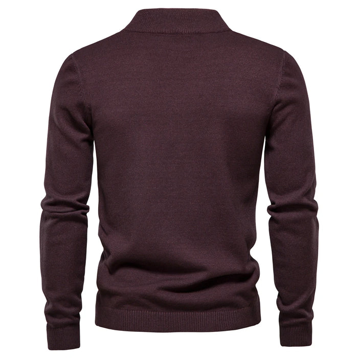 Pullover Men O-neck Solid Color Sweaters