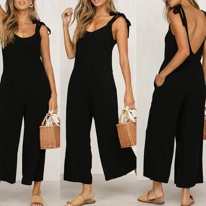 Loose Casual Sleeveless Jumpsuit Romper