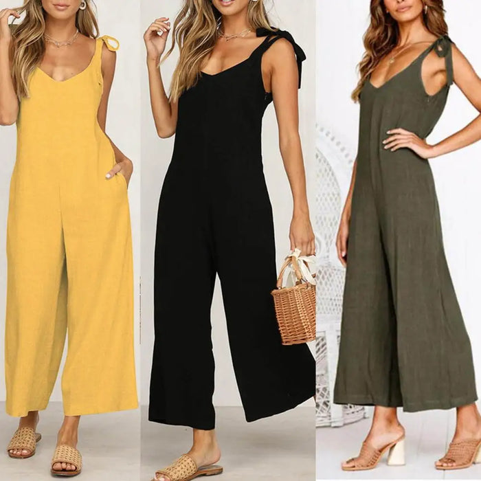 Loose Casual Sleeveless Jumpsuit Romper