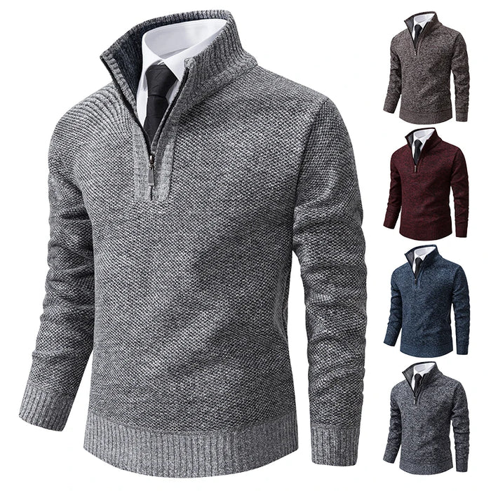 Men's Solid Color Fleece Pullover