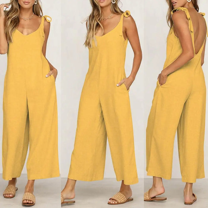 Loose Casual Sleeveless Jumpsuit Romper