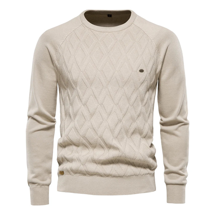 Basic Men's Argyle Pullover Sweater