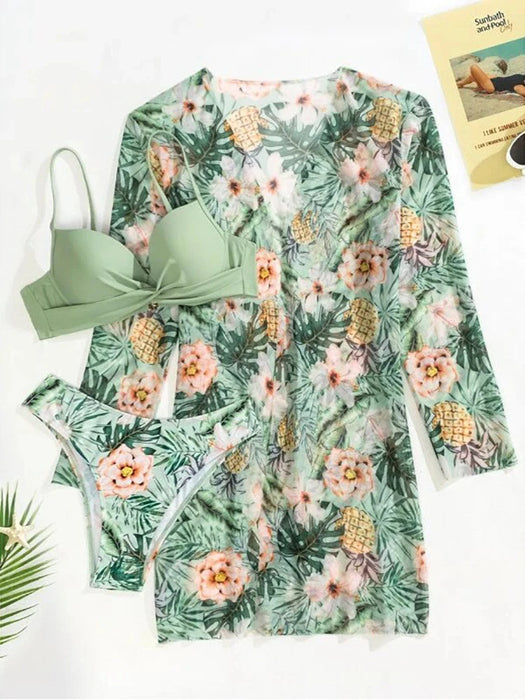 Three Piece Beach Skirt Set