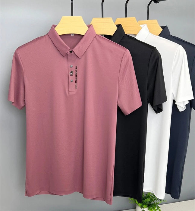 Printed Short Sleeve Polo Shirt