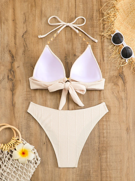 Halter String Ring Link Bikini