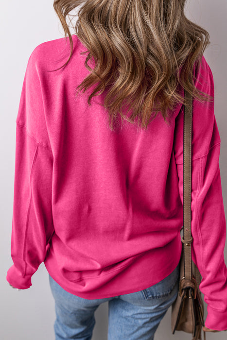 Round Neck Long Sleeve Sweatshirt