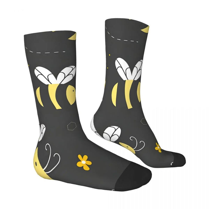 Bee Design Unisex Polyester Crew Socks - Spring Collection - The Hive Apparel