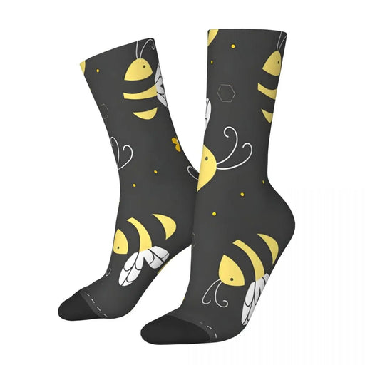 Bee Design Unisex Polyester Crew Socks - Spring Collection - The Hive Apparel