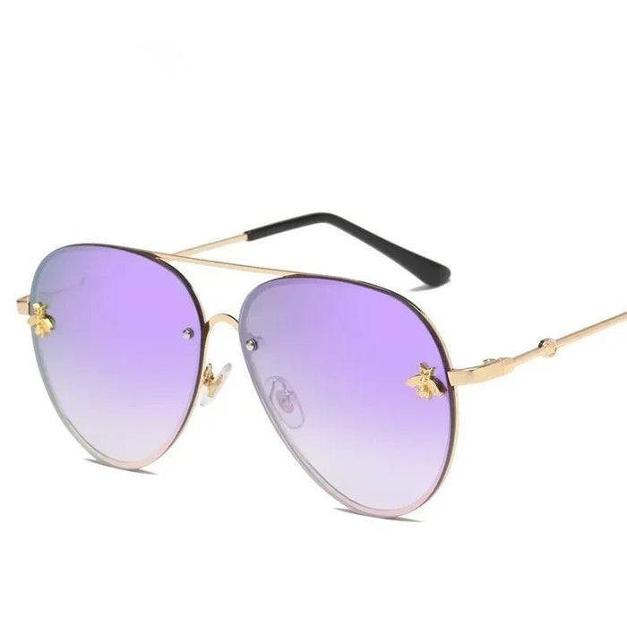 Bee Lens Gradient Aviator Sunglasses for Women UV400 Protection - The Hive Apparel