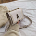 Bee Rivet Accent Small Square Messenger Bag with Chain Handle - The Hive Apparel