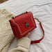 Bee Rivet Accent Small Square Messenger Bag with Chain Handle - The Hive Apparel