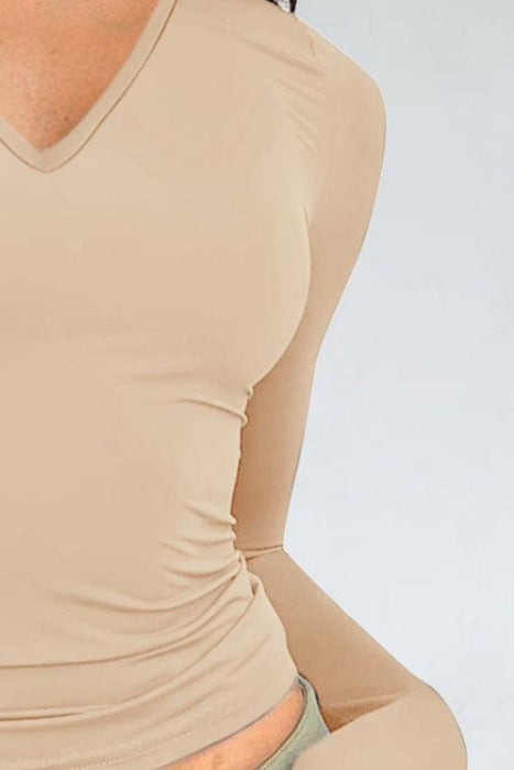 V-Neck Long Sleeve T-Shirt