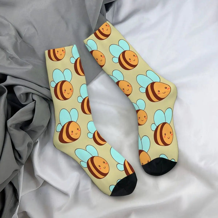 Harajuku Style Cute Kawaii Bee Polyester Socks for Men and Women - The Hive Apparel