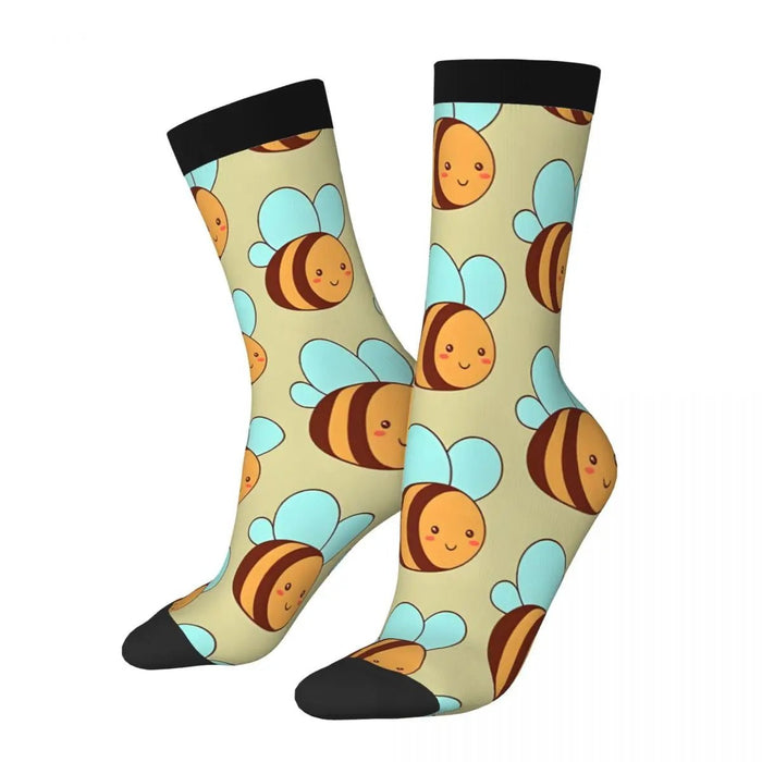 Harajuku Style Cute Kawaii Bee Polyester Socks for Men and Women - The Hive Apparel