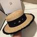 Ladies Sun Fedora Hats Small Bee Straw Hat European And American Retro Hat Female Sunshade Flat Cap Visors Hat - The Hive Apparel