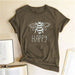 Printed Bee Kind Women T - shirt Short Sleeve Casual Shirts Woman Ladies Summer Graphic Tees Y2K Tops Clothes 2023 - The Hive Apparel