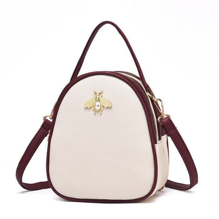 Shoulder Bag Women's New Bee Mini Three - layer Zipper Backpack - The Hive Apparel