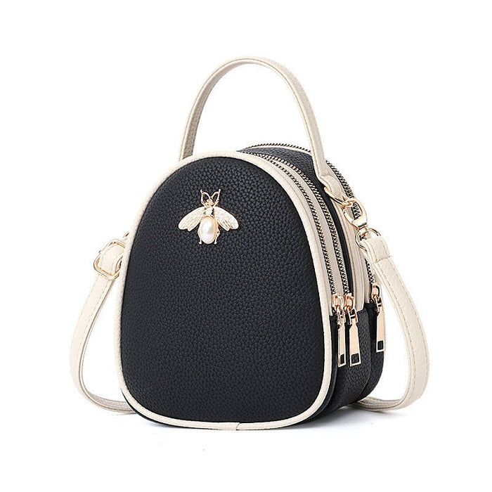 Shoulder Bag Women's New Bee Mini Three - layer Zipper Backpack - The Hive Apparel